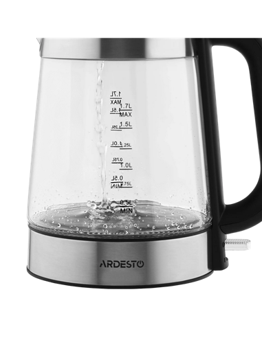 Fierbător electric Ardesto EKL-F200, Oțel Inoxidabil | Negru