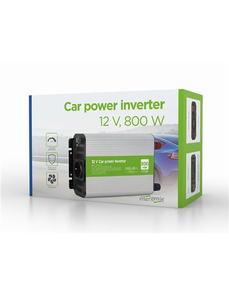 Автомобильный инвертор Energenie EG-PWC800-01, 800Вт, Серебристый
