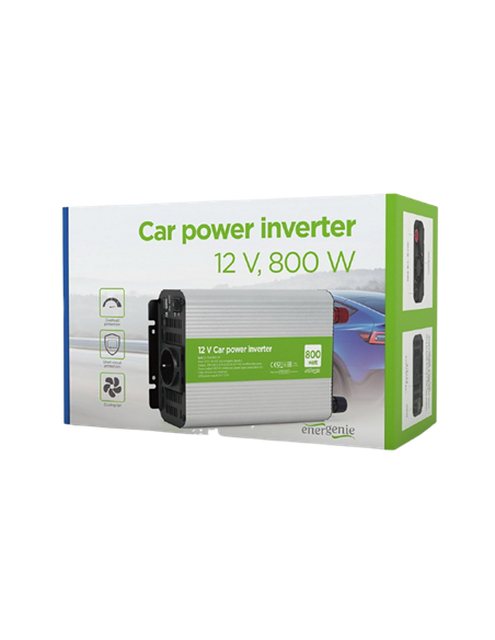 Автомобильный инвертор Energenie EG-PWC800-01, 800Вт, Серебристый