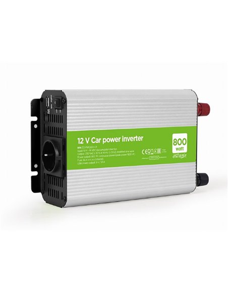 Invertor Auto Energenie EG-PWC800-01, 800W, Argintiu Invertor Auto Energenie EG-PWC800-01, 800W, Argintiu
