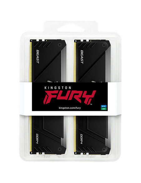 Оперативная память Kingston FURY Beast RGB, DDR4 SDRAM, 3600 МГц, 32 Гб, KF436C18BB2AK2/32