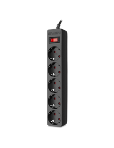 Prelungitor electric SVEN SF-05E, 5 Prize, 5m, Negru 2