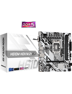Placă de bază ASRock H610M-HDV/M.2+ D5, LGA1700, Intel H610, Micro-ATX