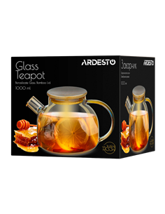 Заварочный чайник Ardesto AR3010GBG, 1л, Прозрачный | Золотой 2