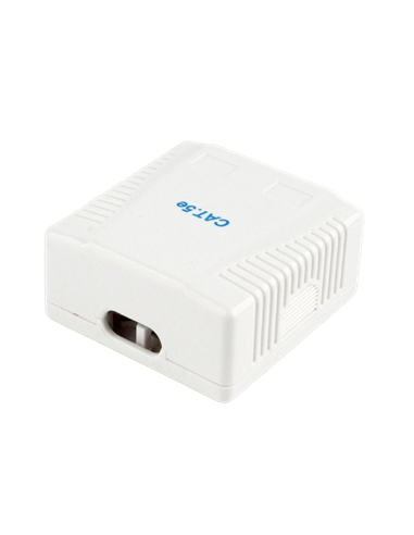 Розетка для настенного крепления Cablexpert NCAC-2F5E-01, Белый
