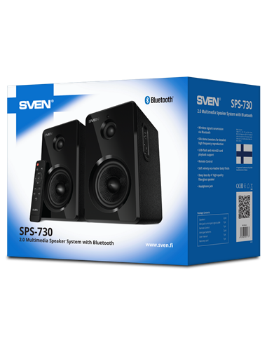Sistem audio 2.0 CH SVEN SPS-730, Negru