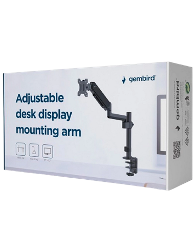 Suport birou pentru monitoare Gembird MA-DA1P-01, Negru