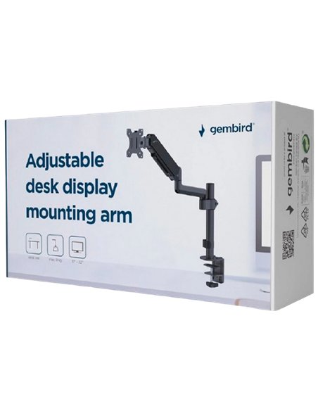 Suport birou pentru monitoare Gembird MA-DA1P-01, Negru