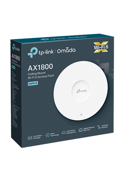 Punct de acces fără fir TP-LINK EAP610, 574 Mbps, 1201 Mbps, Alb