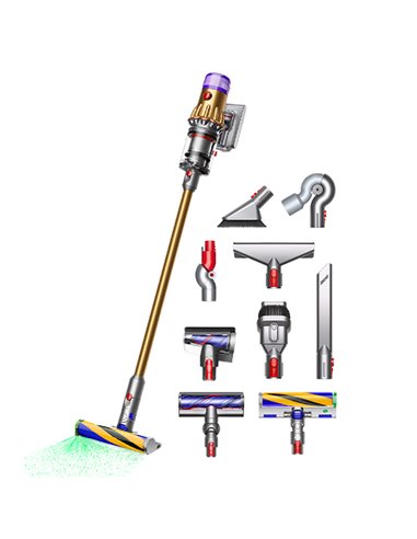 Вертикальный Пылесос Dyson V12 Detect Slim Absolute, Желтый | Никель