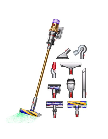 Вертикальный Пылесос Dyson V12 Detect Slim Absolute, Желтый | Никель