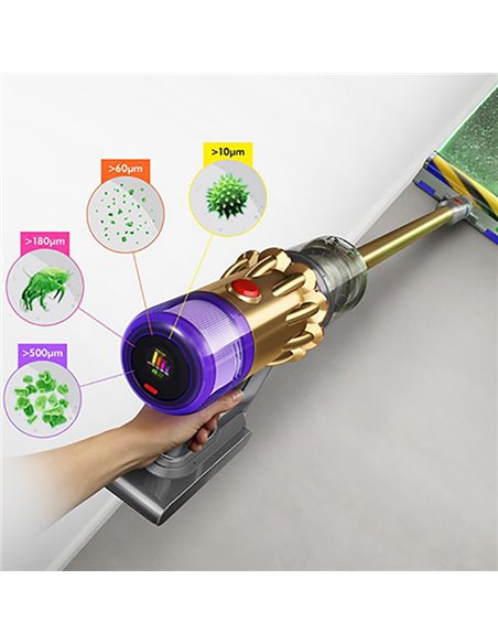 Вертикальный Пылесос Dyson V12 Detect Slim Absolute, Желтый | Никель