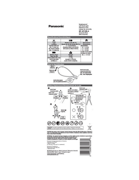 Lampă LED Panasonic LED Neck Light, Negru