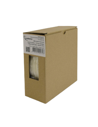 Filament pentru imprimantă 3D Gembird FF-3DP-ABS1.75-02-NAT, ABS, Alb , 1.75 mm, 0,6kg