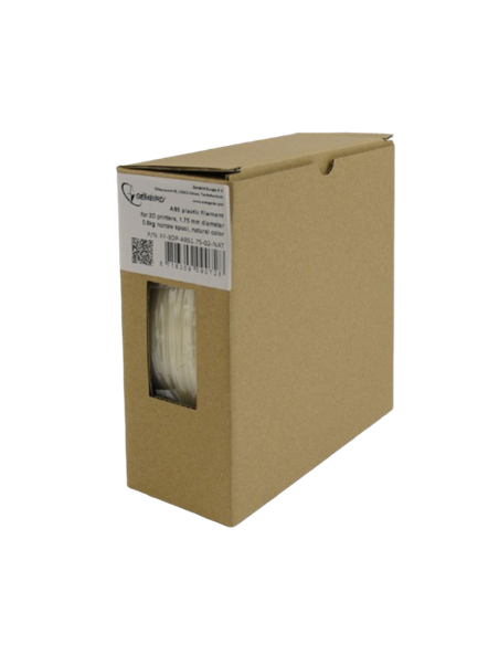 Filament pentru imprimantă 3D Gembird FF-3DP-ABS1.75-02-NAT, ABS, Alb , 1.75 mm, 0,6kg