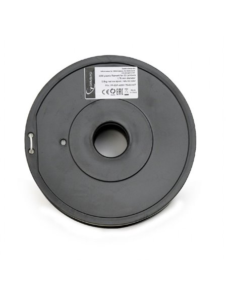 Filament pentru imprimantă 3D Gembird FF-3DP-ABS1.75-02-NAT, ABS, Alb , 1.75 mm, 0,6kg