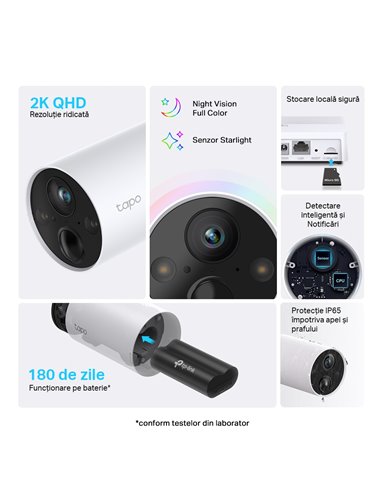 TP-Link TAPO C420S1, 4Mpix, Outdoor Battery Powered Security Camera Kit