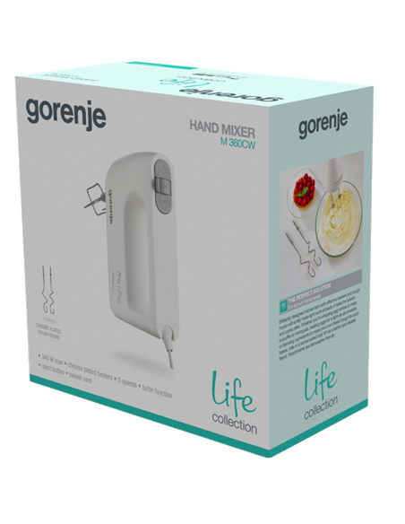 Миксер ручной Gorenje M360CW, Белый Миксер ручной Gorenje M360CW, Белый