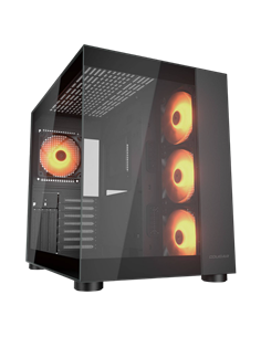 Компьютерный корпус Cougar FV150 RGB, Midi-Tower, Без блока питания, Чёрный