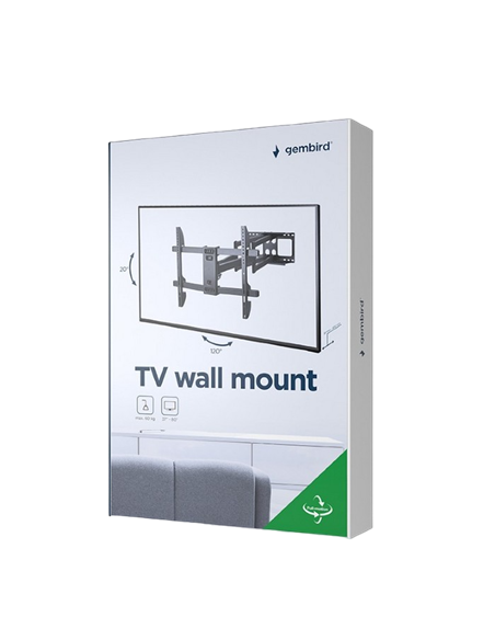 Suport TV de perete Gembird WM-80ST-02, Negru