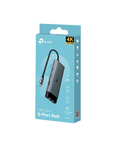 USB-концентратор TP-LINK UH6120C, Серебристый