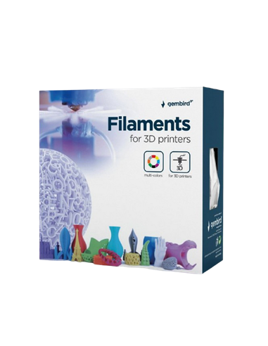 Filament pentru imprimantă 3D Gembird 3DP-PLA1.75-01-BK, PLA, Negru , 1.75 mm, 1 kg
