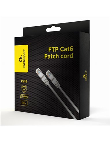 Patch cord Cablexpert PPB6-10M, Cat6 FTP , 10m, Alb