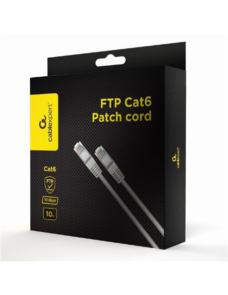 Patch cord Cablexpert PPB6-10M, Cat6 FTP , 10m, Alb