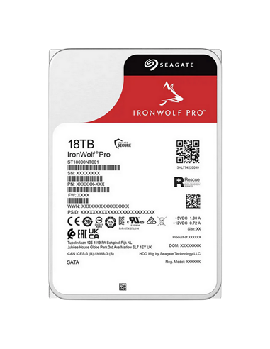 Жесткий диск Seagate IronWolf Pro, 3.5", 18 ТБ <ST18000NT001-FR>