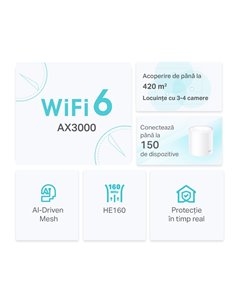 Sistem Wi-Fi Mesh TP-LINK Deco X50 (2-pack), Alb 2