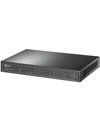 10-port 10/100/1000Mbps POE+ Switch TP-LINK "TL-SG1210P", 8 PoE+ ports, 63W Budget, SFP, Steel Case