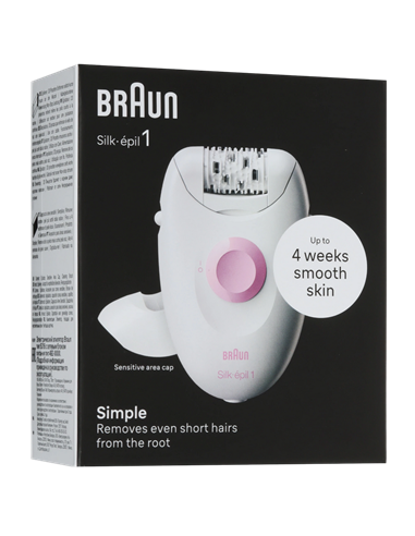Эпилятор Braun SE 1-010, Белый | Розовый