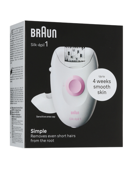 Эпилятор Braun SE 1-010, Белый | Розовый