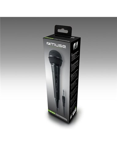 Караоке микрофон MUSE MC-20 B, Проводной аналоговый, Чёрный