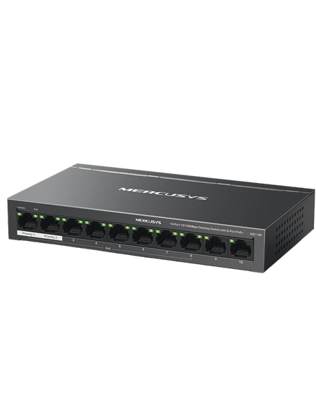 PoE коммутатор MERCUSYS MS110P, 8x IEEE 802.3af/at