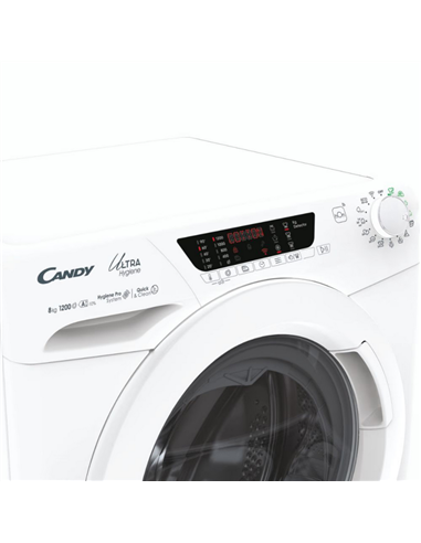 Mașină de spălat Candy HE 1284TWM6/1-S, 8kg, Alb