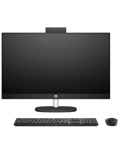 Computer All-in-One HP 27-cr0043ci, 27", AMD Ryzen 7 7730U, 16GB/512GB, FreeDOS, Negru