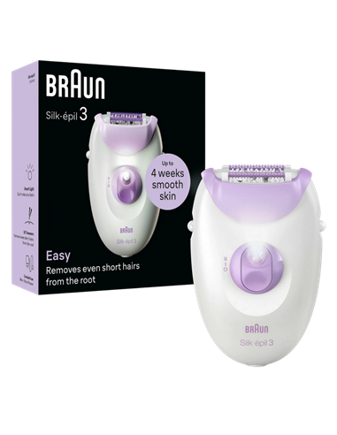 Epilator Braun SE3000, Alb | Violet