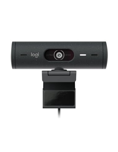 Cameră Web Logitech BRIO 500, Full-HD 1080P, Gri