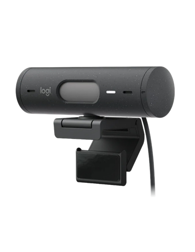 Cameră Web Logitech BRIO 500, Full-HD 1080P, Gri