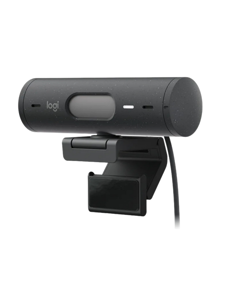 Cameră Web Logitech BRIO 500, Full-HD 1080P, Gri