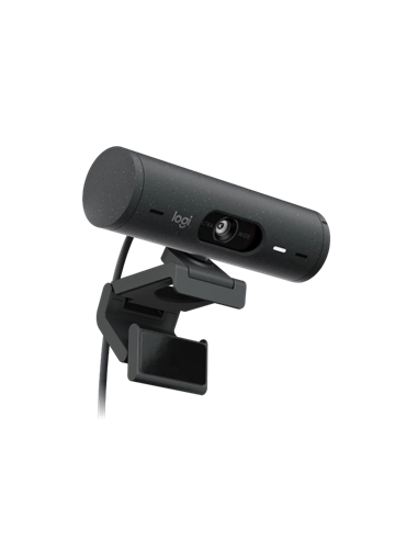 Cameră Web Logitech BRIO 500, Full-HD 1080P, Gri