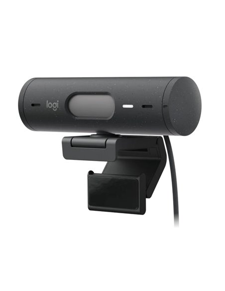 Cameră Web Logitech BRIO 500, Full-HD 1080P, Gri
