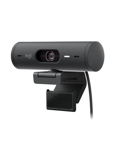 Cameră Web Logitech BRIO 500, Full-HD 1080P, Gri