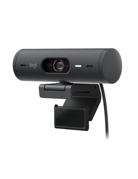 Cameră Web Logitech BRIO 500, Full-HD 1080P, Gri