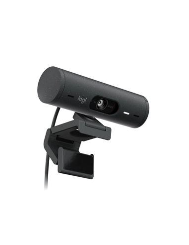 Cameră Web Logitech BRIO 500, Full-HD 1080P, Gri