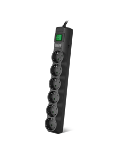 Prelungitor electric SVEN SF-06E-16, 6 Prize, 1,8m, Negru 2