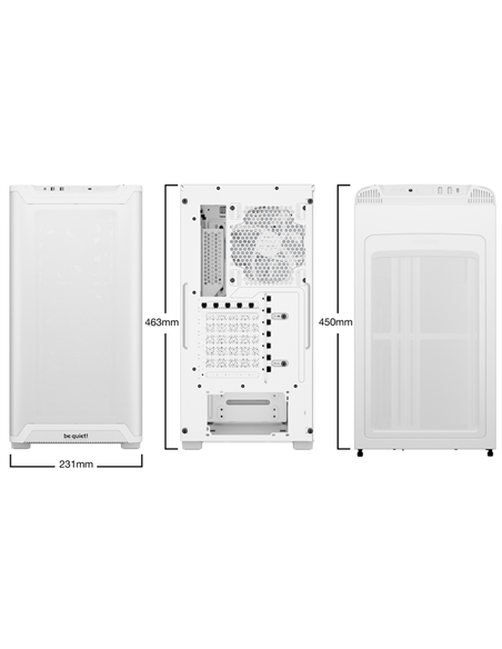 Carcasă PC be quiet! Pure Base 501 LX, Midi-Tower, Fără PSU, Alb