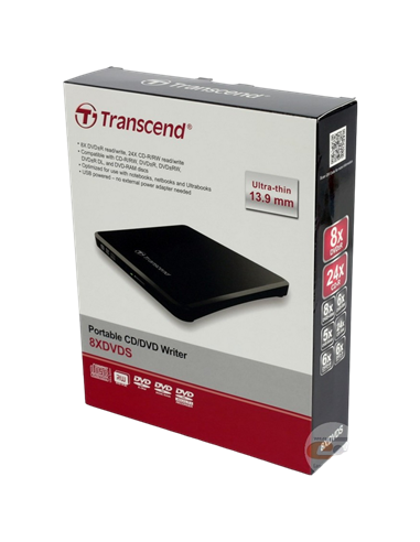 DVD-RW дисковод Transcend TS8XDVDS, USB 2.0, Чёрный