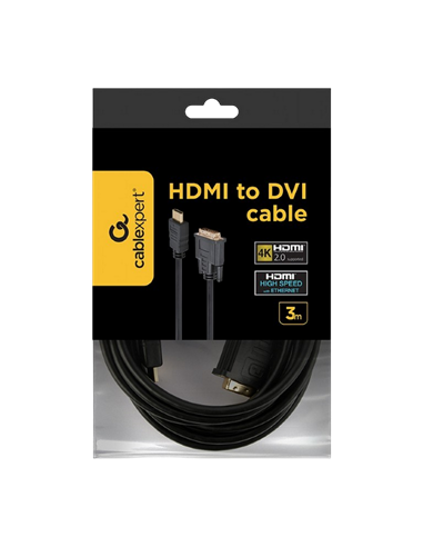 Cablu Video Cablexpert CC-HDMI-DVI-10, HDMI (M) - DVI-I (M), 3m, Negru